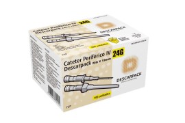 Cateter Periférico Intravenoso 24G - 100 Unid - Descarpack